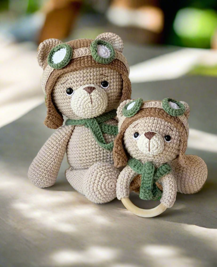 Handmade Crochet Newborn Jellyfish Rattle & Booties Gift Set – Baby Shower Gift main image 0
