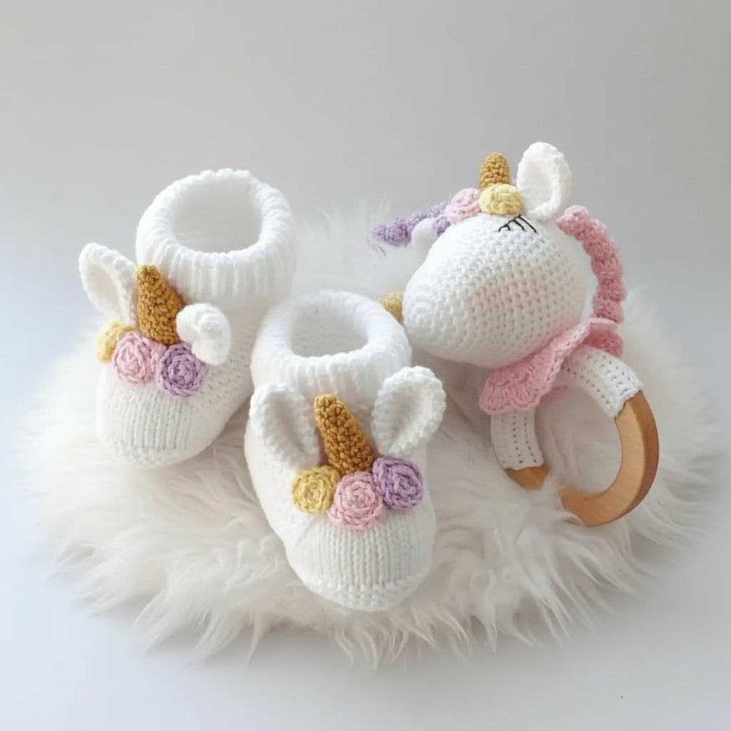 Handmade Crochet Pink Kitten Toy with Heart  Joy Gift London