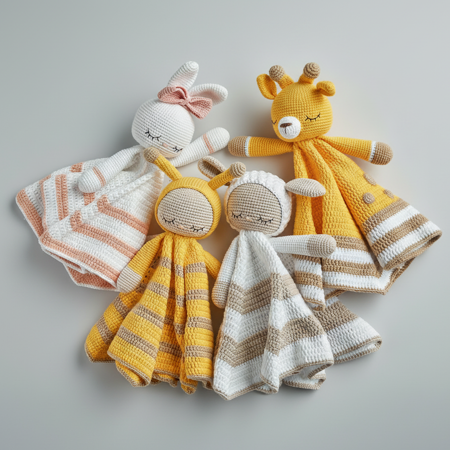 Crochet Newborn Sleeping Mate Cute Animals Joy Gift London