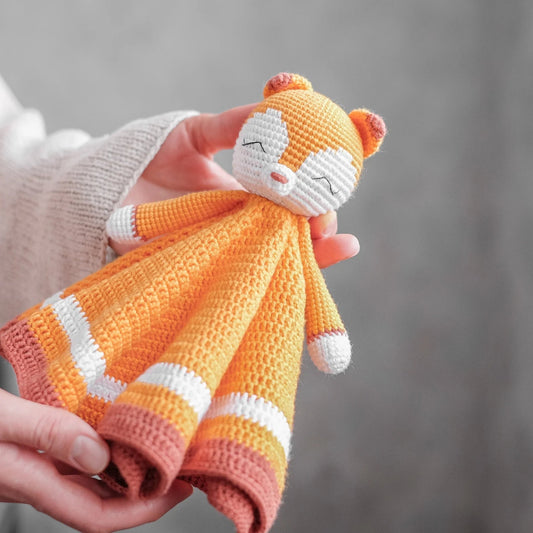 Crochet Newborn Sleeping Mate Fox - Joy Gift London