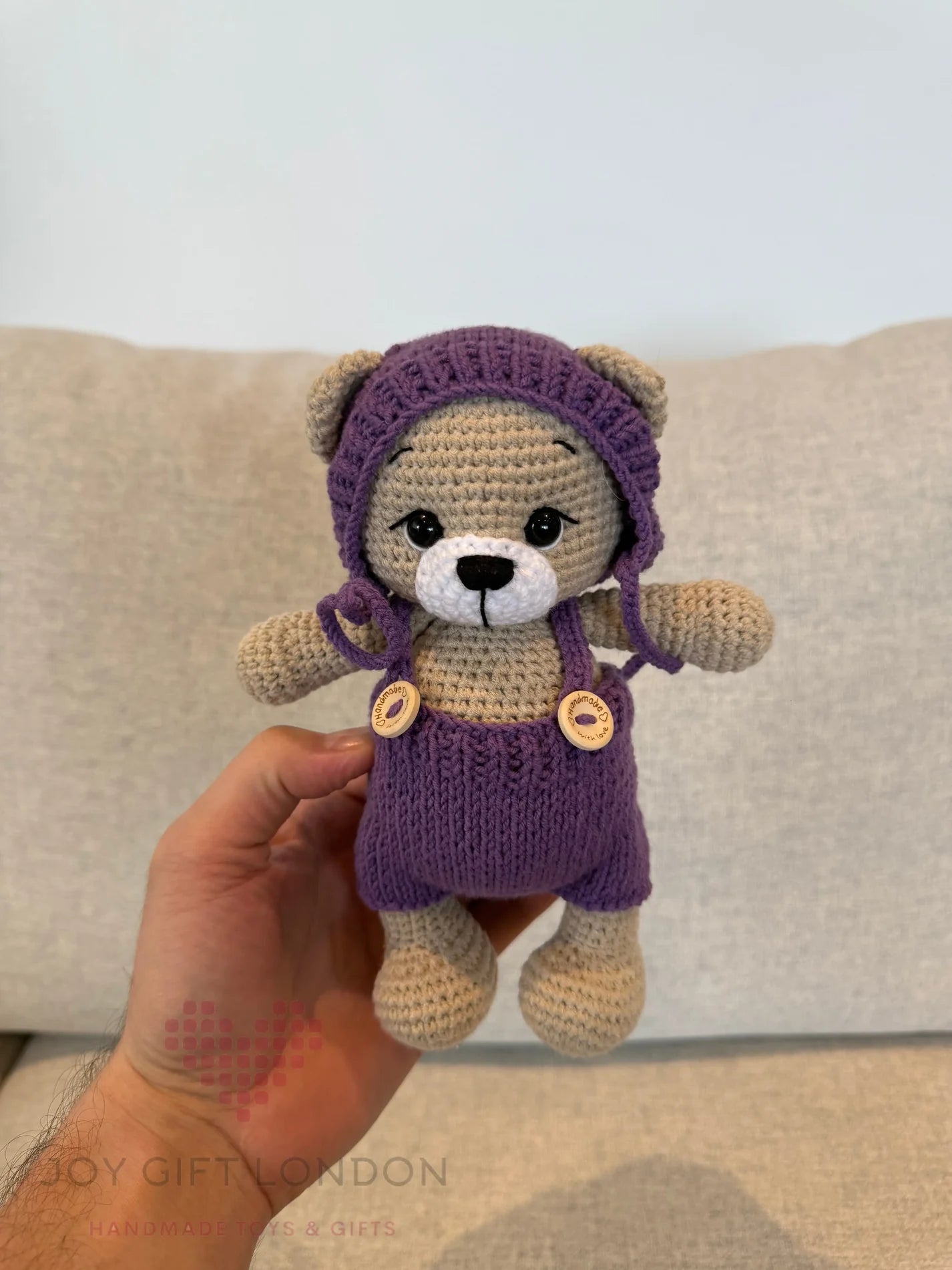 Custom Outfit for Joy Bear – Handmade Crochet Clothes for Teddy Bear - Joy Gift London