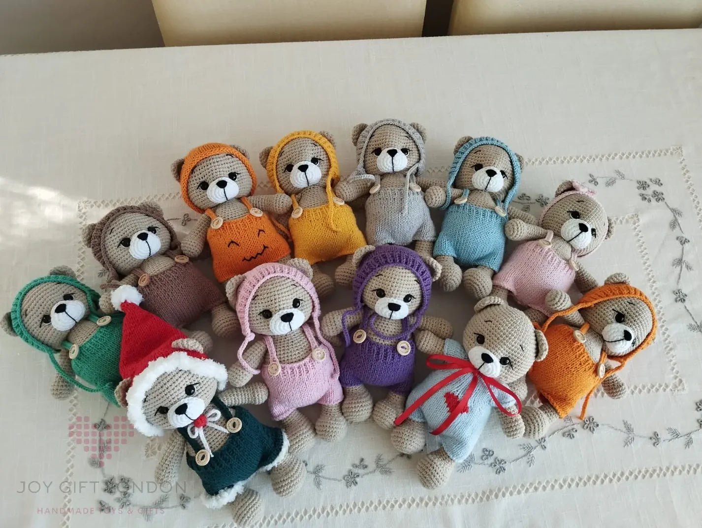 Custom Outfit for Joy Bear – Handmade Crochet Clothes for Teddy Bear - Joy Gift London