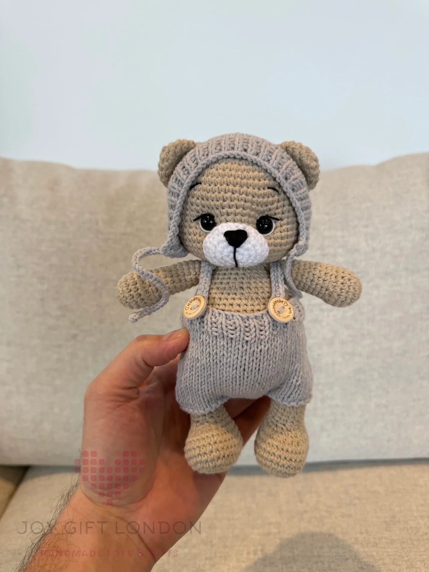 Custom Outfit for Joy Bear – Handmade Crochet Clothes for Teddy Bear - Joy Gift London