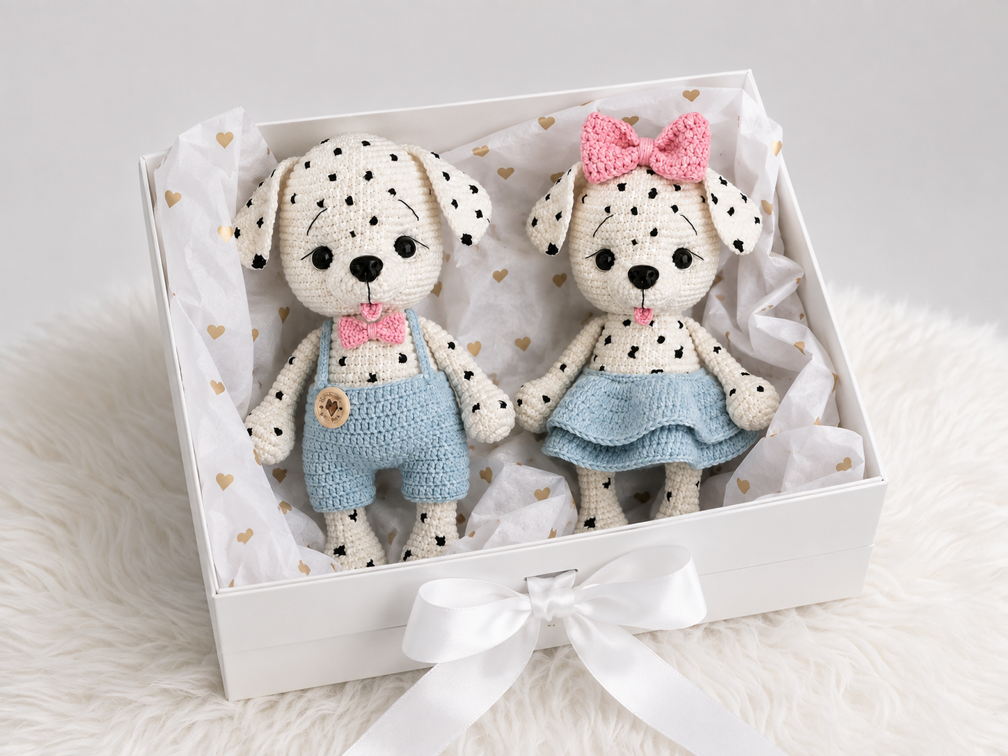 Handmade Crochet Dalmatian Dog Toys