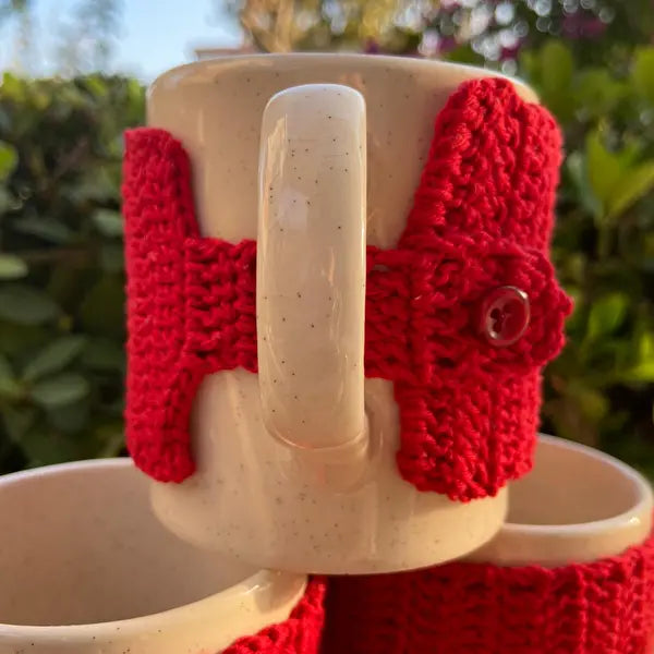 Crochet Cup Covers Christmas Decoration - Joy Gift London