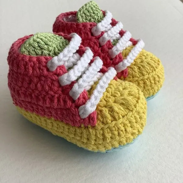 Crochet Baby Sporty Shoes Colorful - Joy Gift London