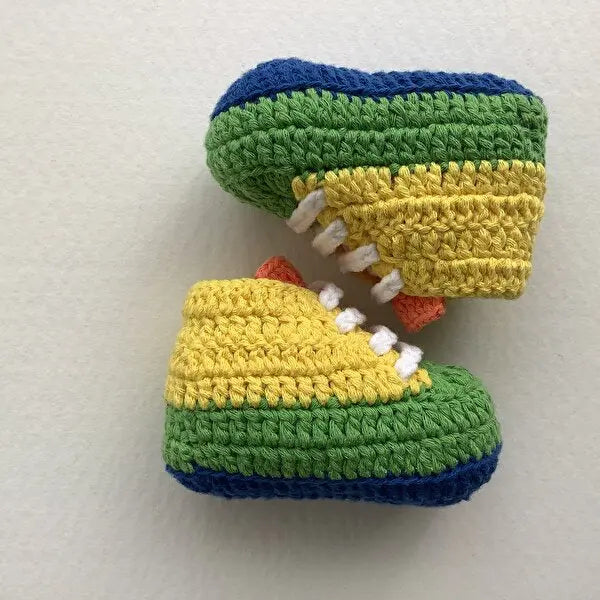 Crochet Baby Sporty Shoes Colorful - Joy Gift London