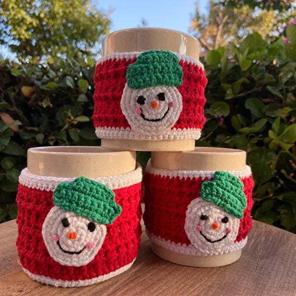 Crochet Cup Covers Christmas Decoration - Joy Gift London