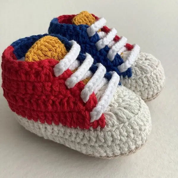 Crochet Baby Sporty Shoes Colorful - Joy Gift London