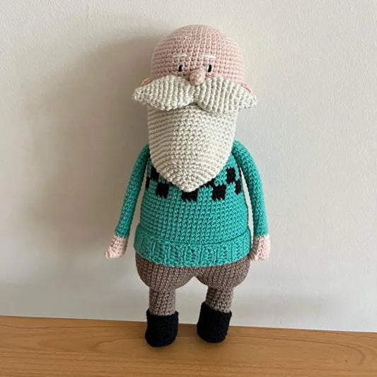 Crochet Grandfather Doll Toy - Joy Gift London