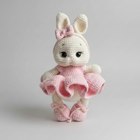 Handmade Crochet Ballerina Bunny Toy in Pink Dress Joy Gift London