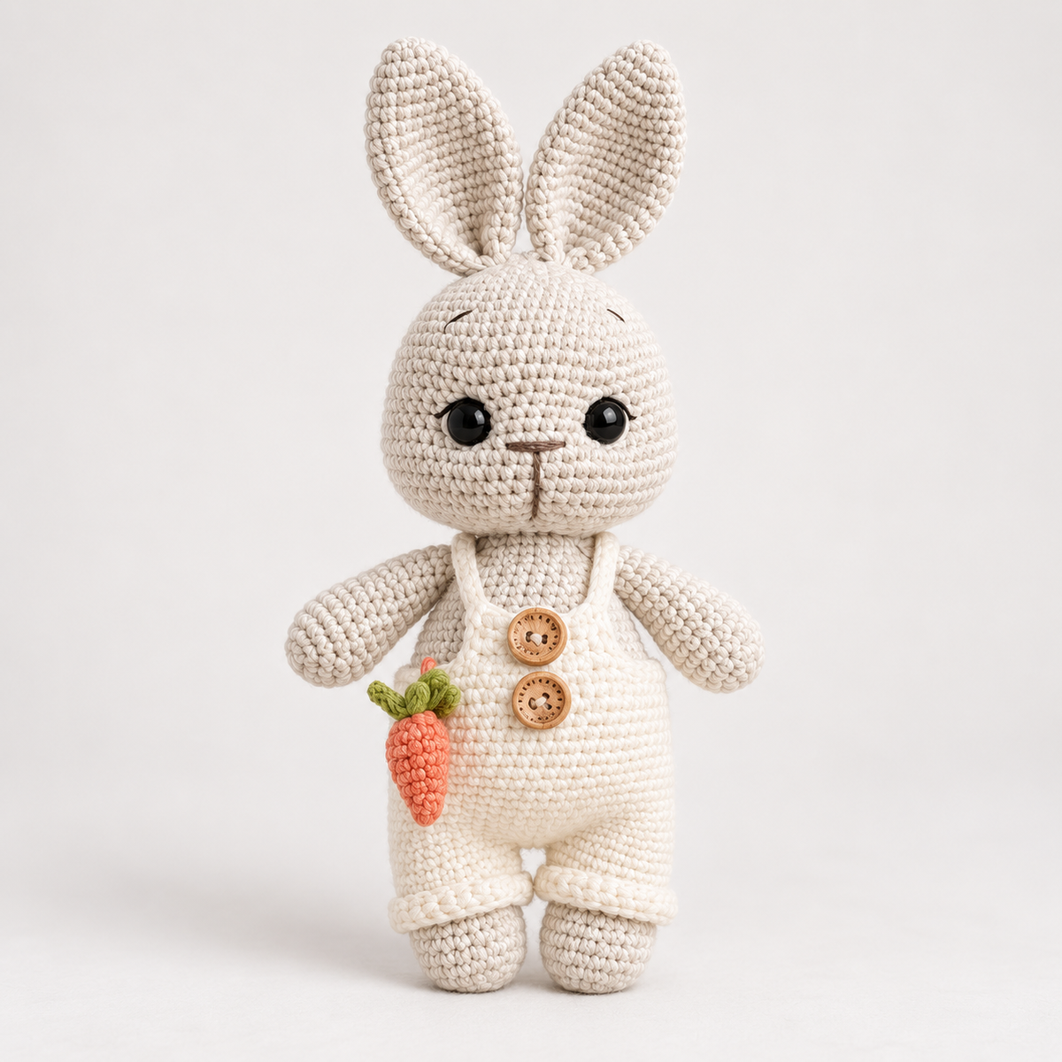 Handmade Crochet Bunny Toy with Carrot Joy Gift London