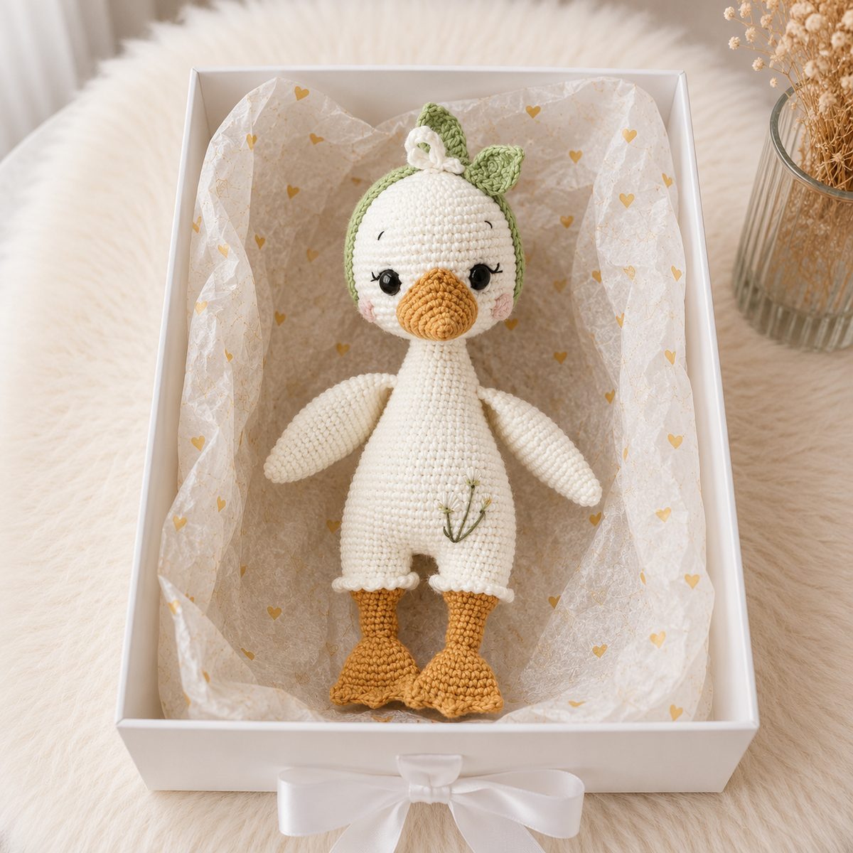 Handmade Crochet Duck Toy Joy Gift London