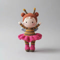 Handmade Crochet Cute Girl in Bee Outfit with Pink Skirt  Joy Gift London