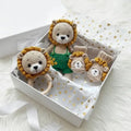 Crochet Newborn Lion Gift Set (3pc), gift set by Joy Gift London