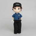 Handmade Crochet Police officer Doll in Uniform – Amigurumi Policeman Toy Joy Gift London