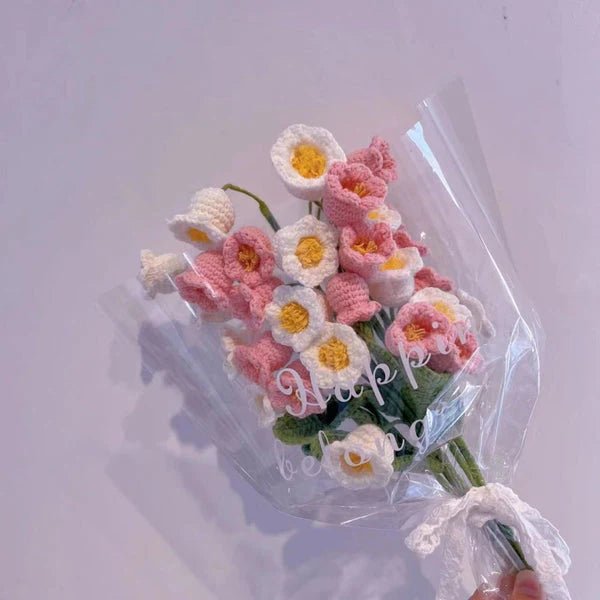 Handmade Crocheted 1pc Bell Orchid Flower - Joy Gift London