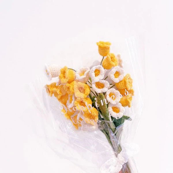 Handmade Crocheted 1pc Bell Orchid Flower - Joy Gift London