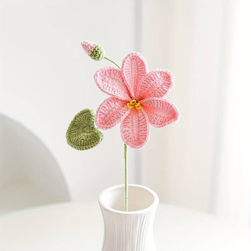 Handmade Crocheted Blooming Lily Bouquet - Joy Gift London