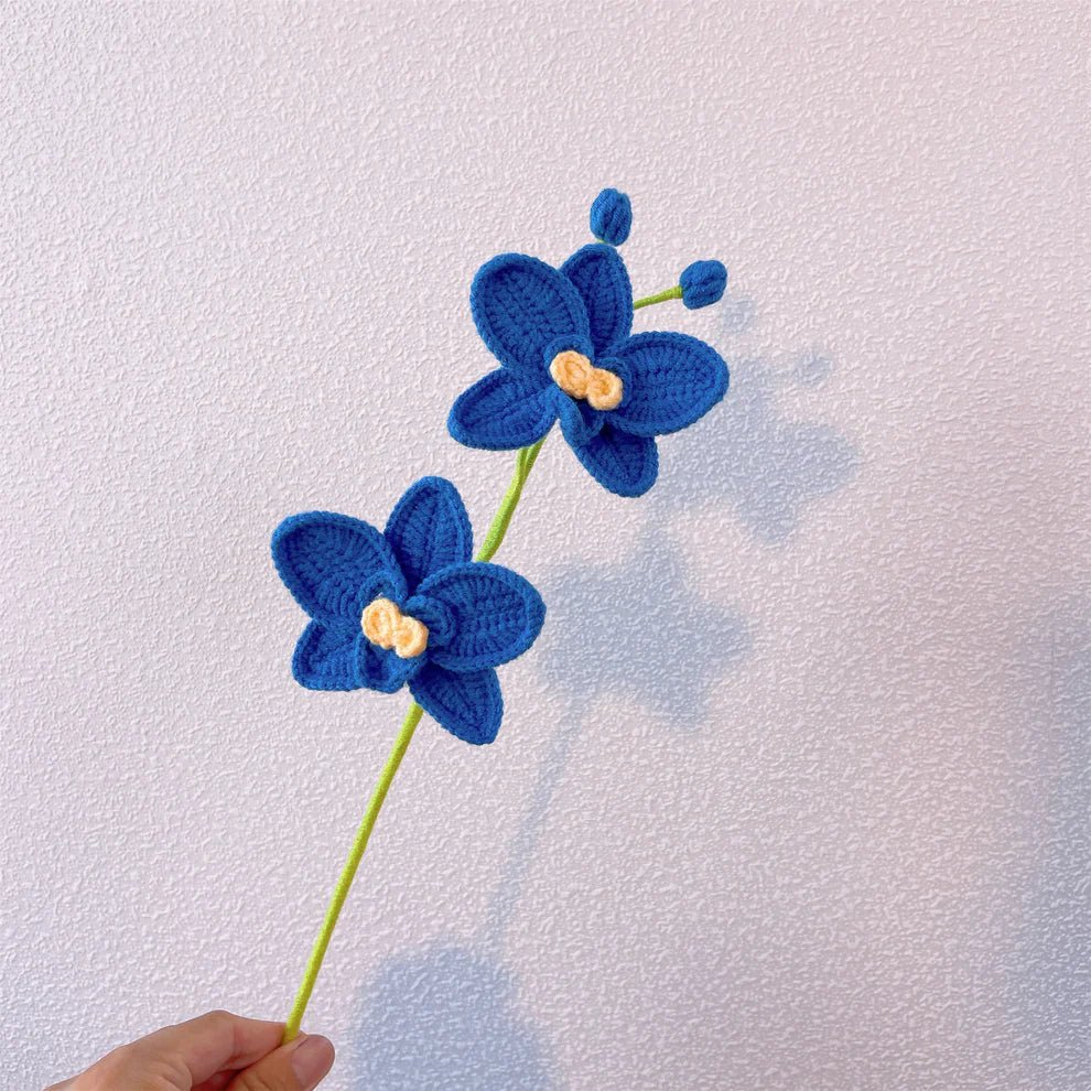 Handmade Crocheted Double - Headed and Three - Headed Phalaenopsis - Joy Gift London