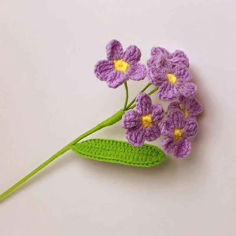 Handmade Crocheted Forget - me - not Flowers - Joy Gift London