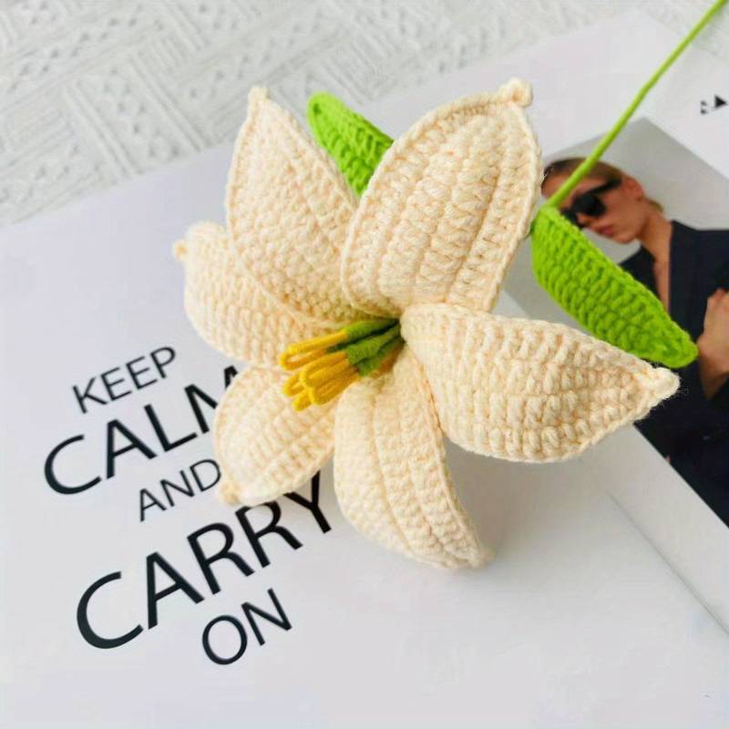 Handmade Crocheted Lily Bouquet - Joy Gift London