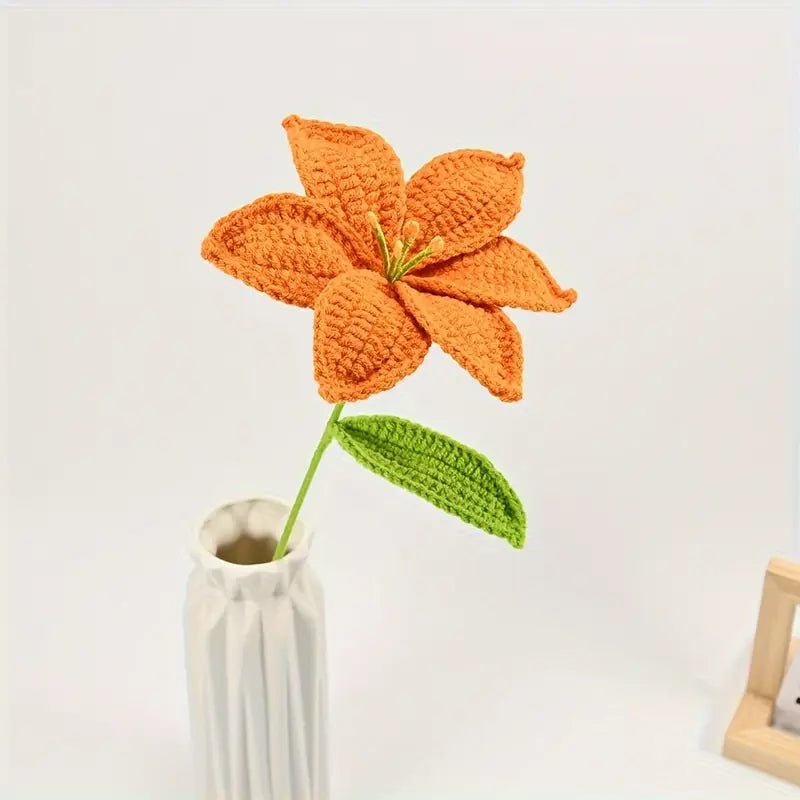 Handmade Crocheted Lily Bouquet - Joy Gift London