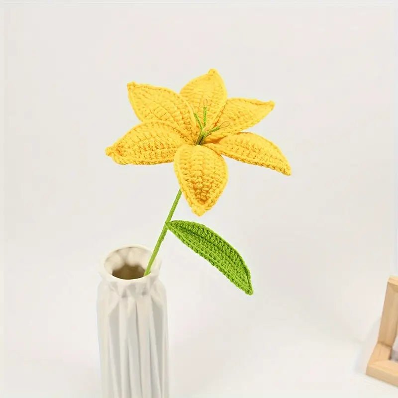 Handmade Crocheted Lily Bouquet - Joy Gift London