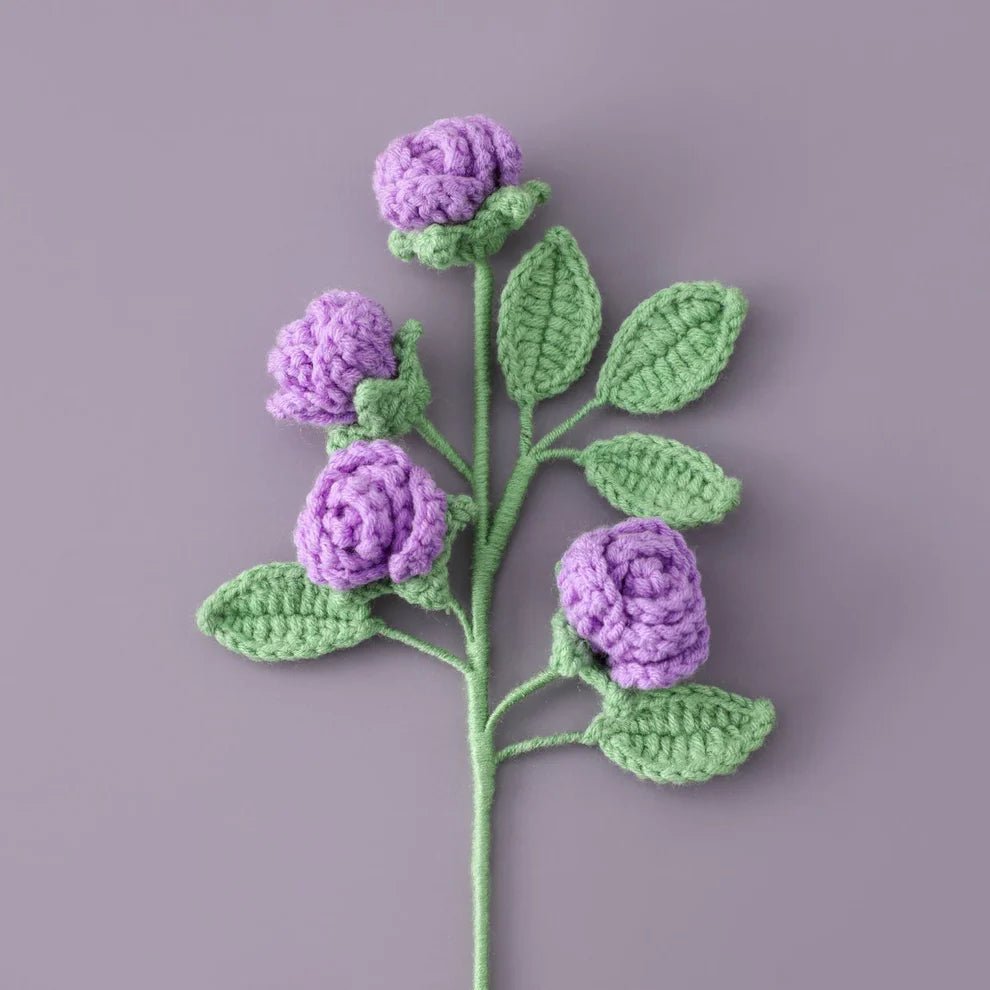 Handmade Crocheted Multi - Headed Rose - Joy Gift London