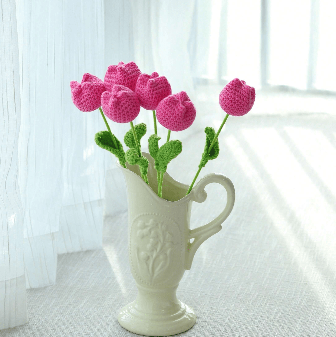 Handmade Crocheted Tulip Bouquet💐 - Joy Gift London