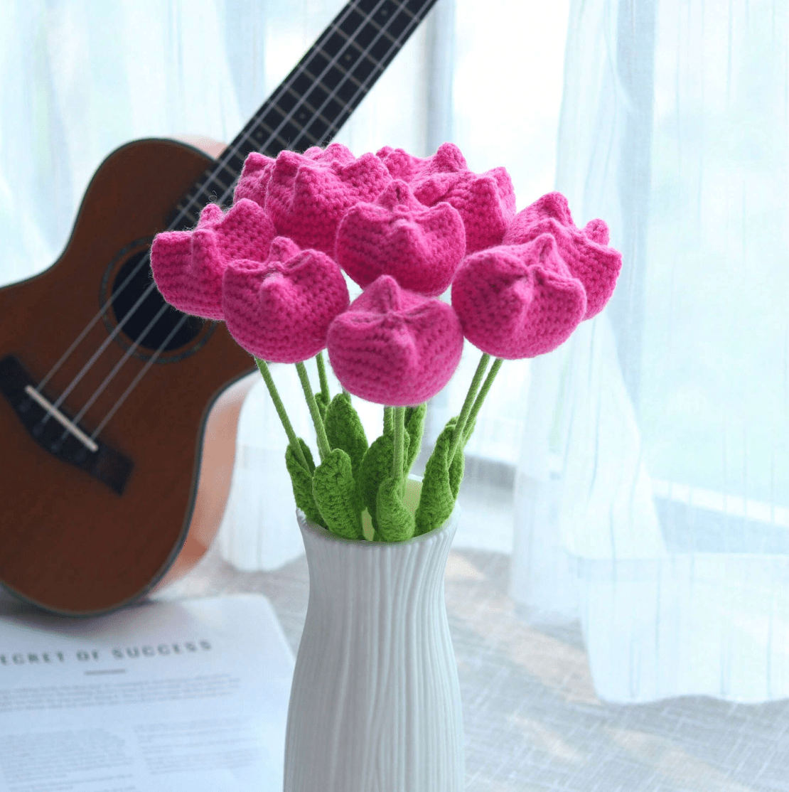 Handmade Crocheted Tulip Bouquet💐 - Joy Gift London