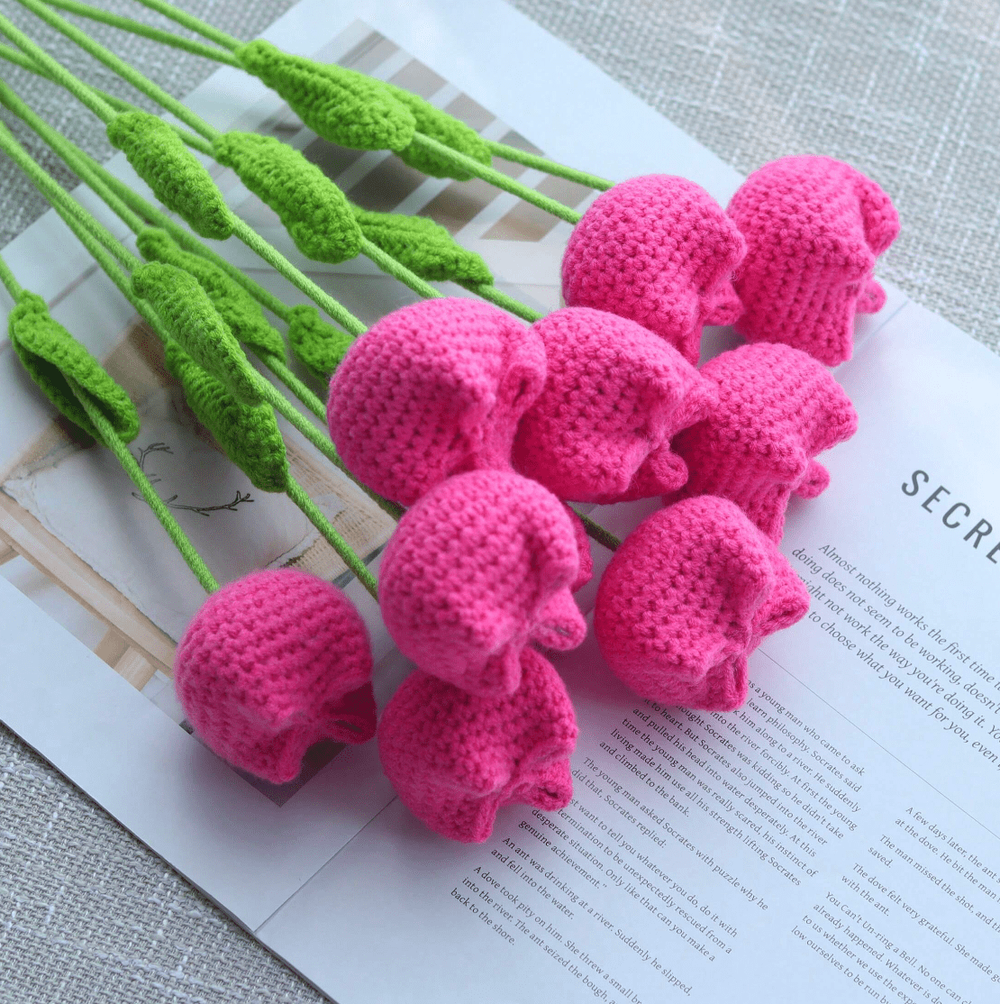 Handmade Crocheted Tulip Bouquet💐 - Joy Gift London