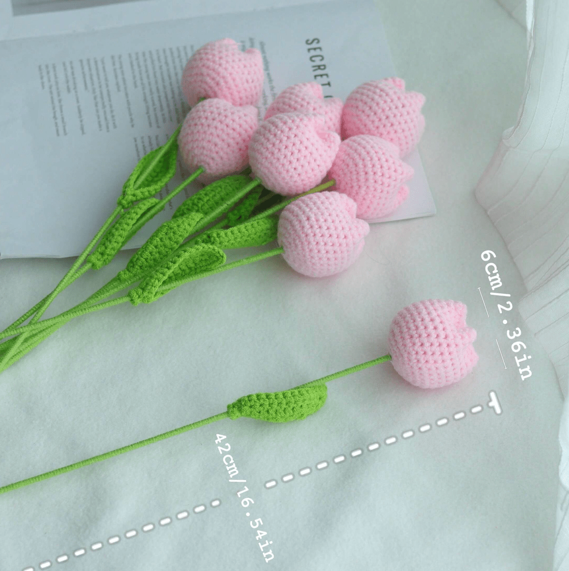 Handmade Crocheted Tulip Bouquet💐 - Joy Gift London