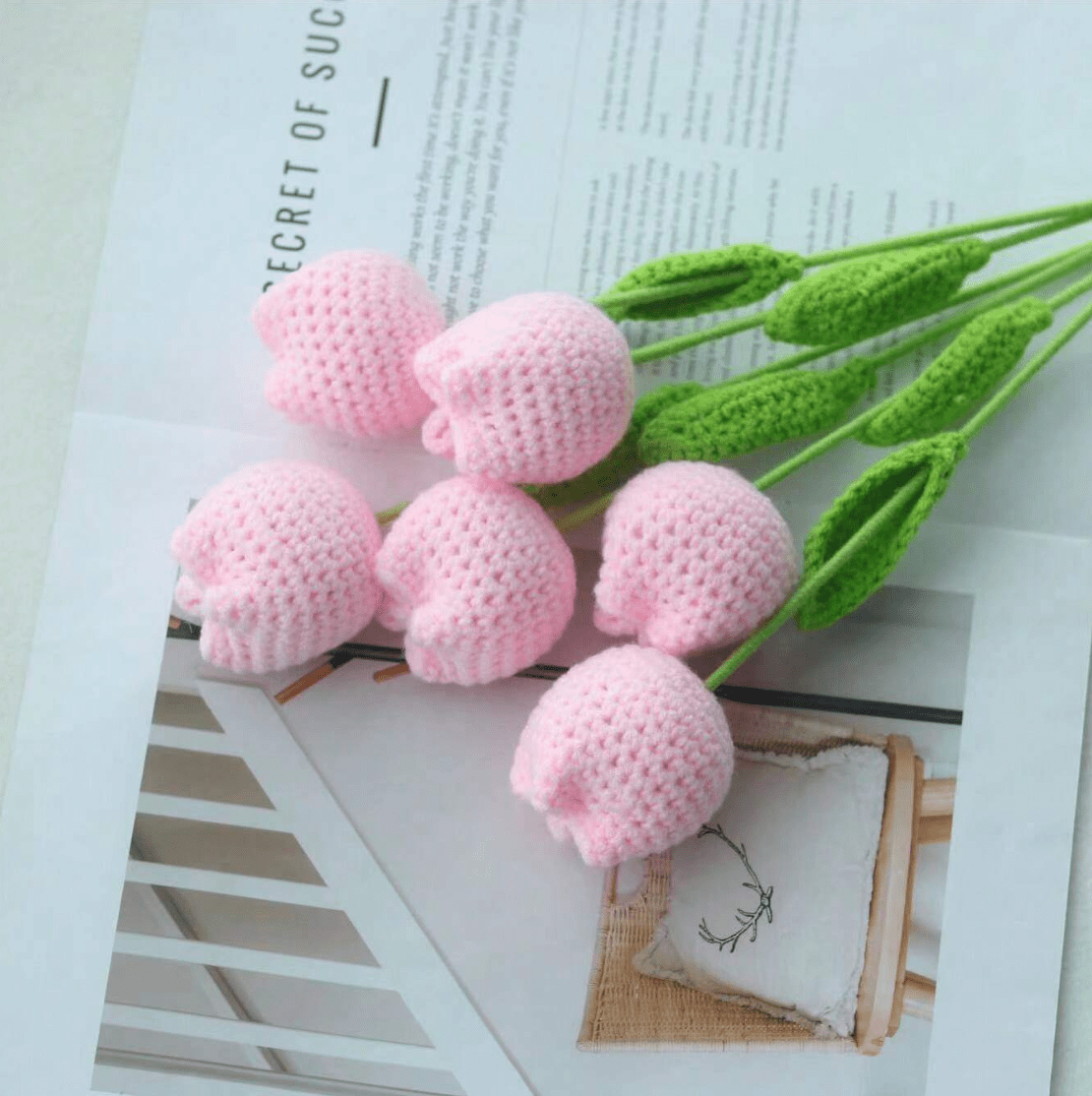Handmade Crocheted Tulip Bouquet💐 - Joy Gift London