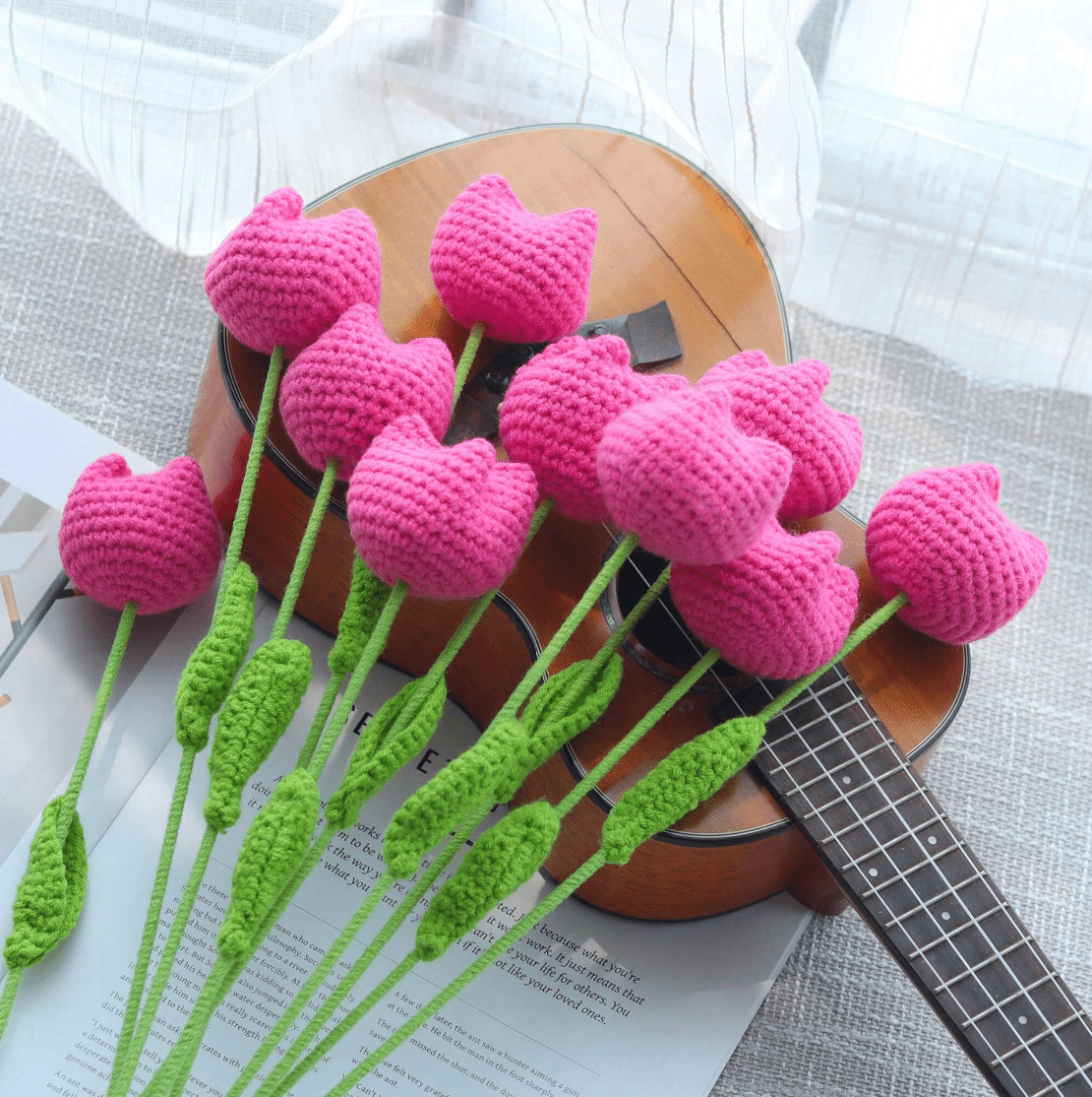 Handmade Crocheted Tulip Bouquet💐 - Joy Gift London