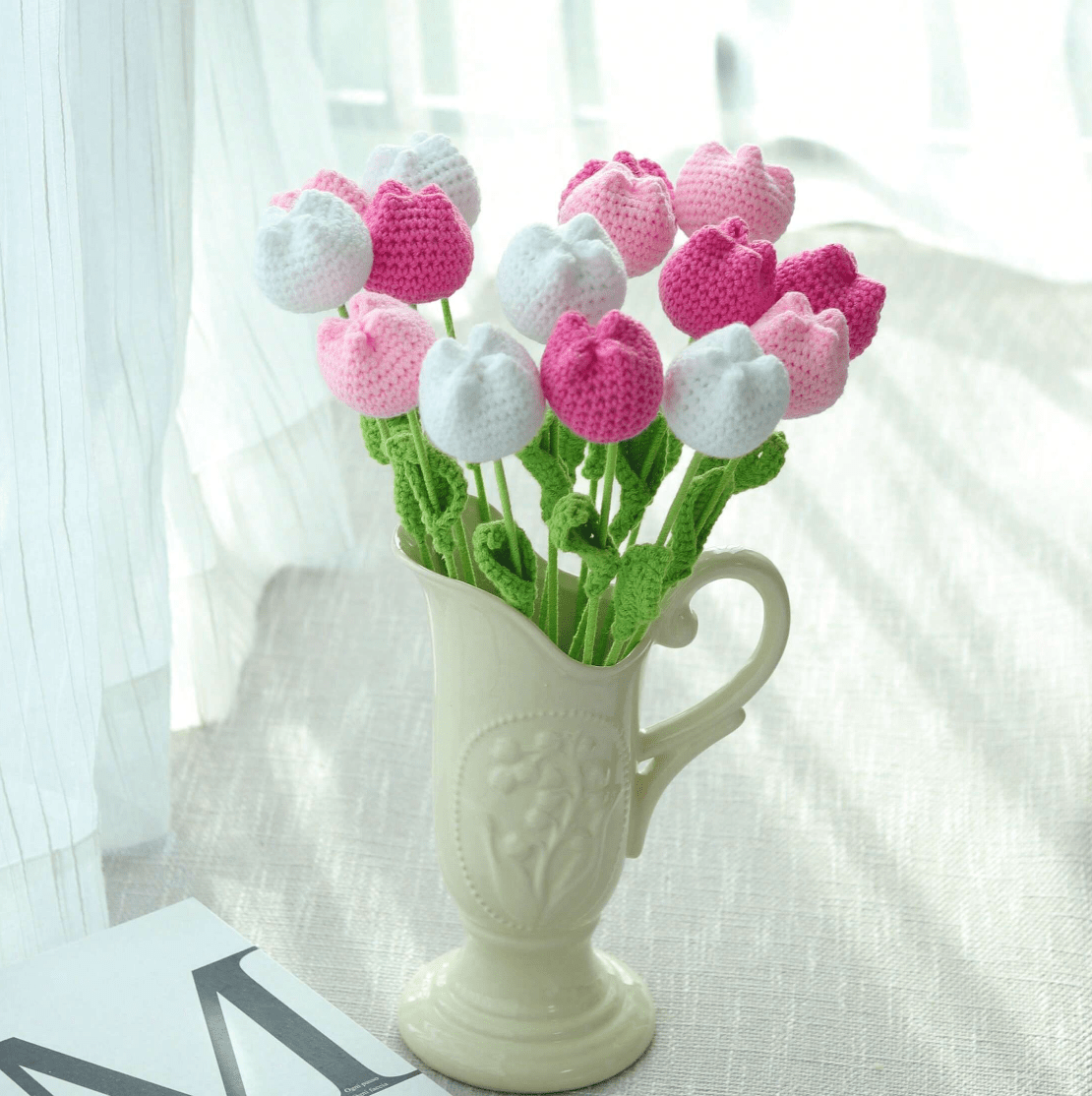 Handmade Crocheted Tulip Bouquet💐 - Joy Gift London