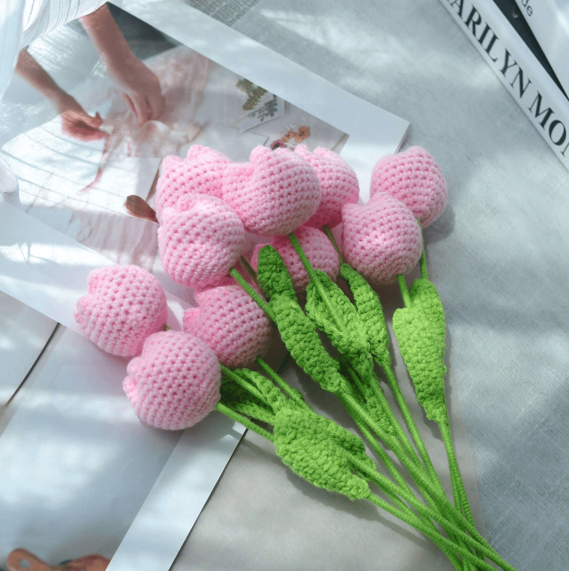 Handmade Crocheted Tulip Bouquet💐 - Joy Gift London