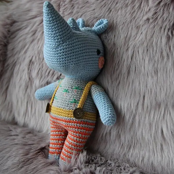 Crochet Rhinoceros Toy - Joy Gift London