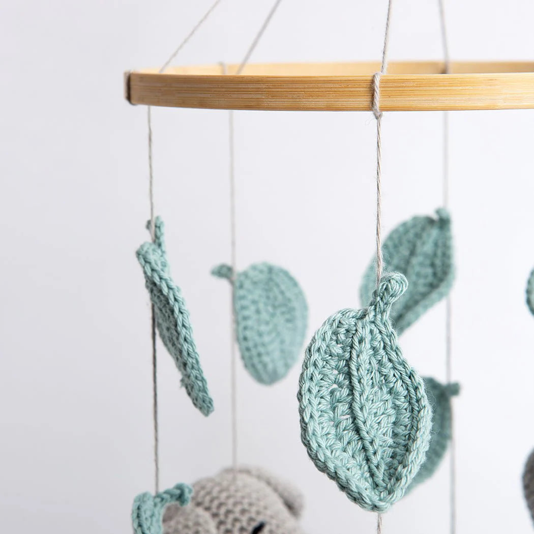 Crochet Hippo & Elephant Baby Mobile