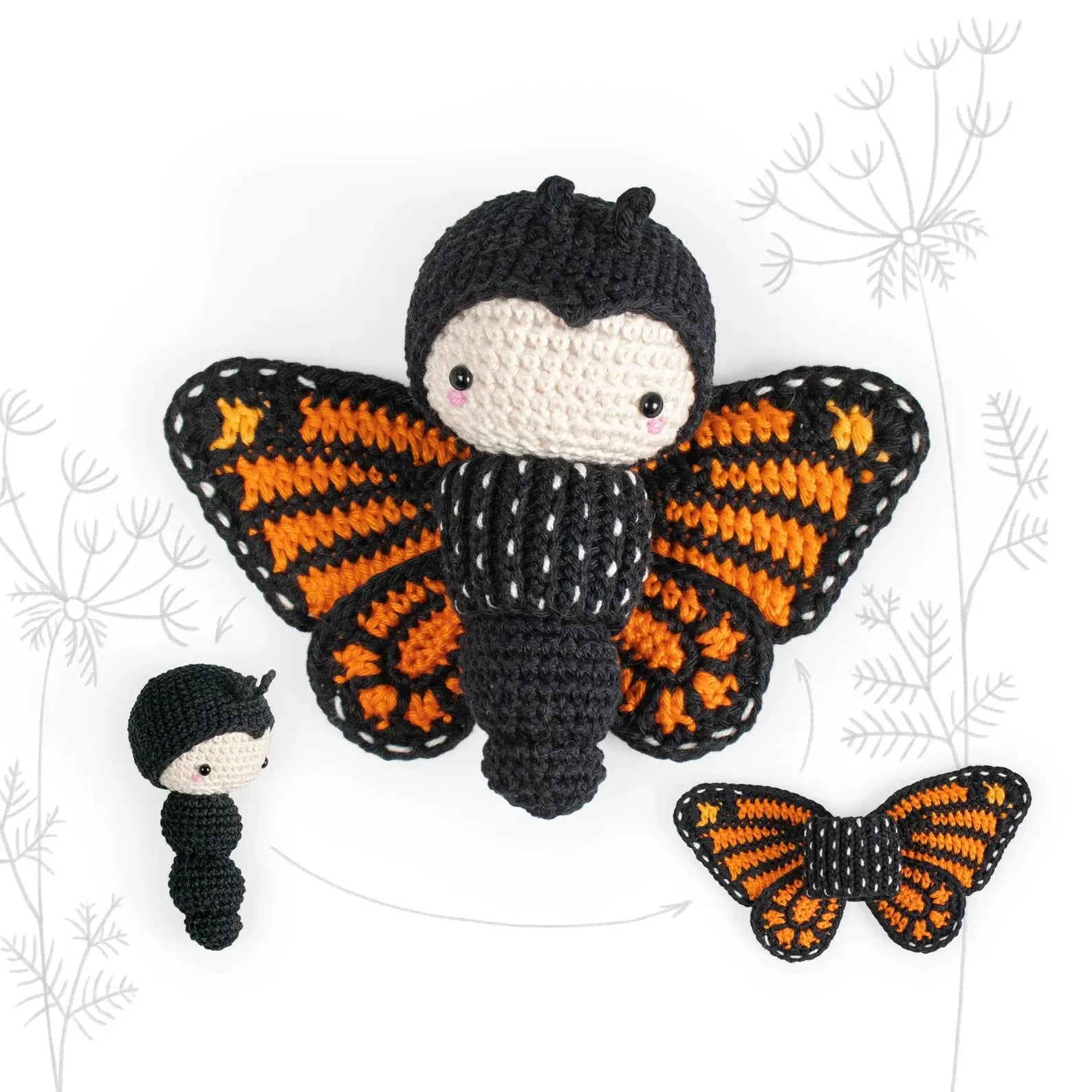 Crochet Cute British Copper Butterfly Toy TrendyToy