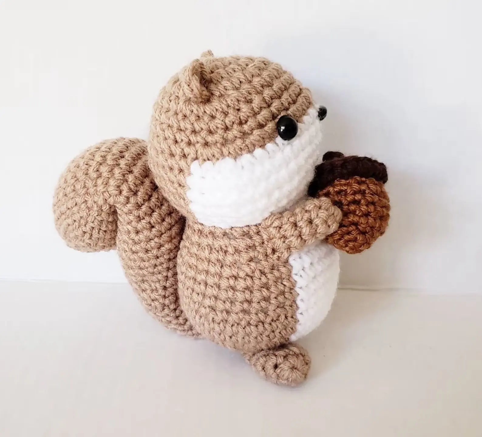 Crochet Squirrel Toys Set - Realistic Design, Soft and Huggable - 2pc - Joy Gift London