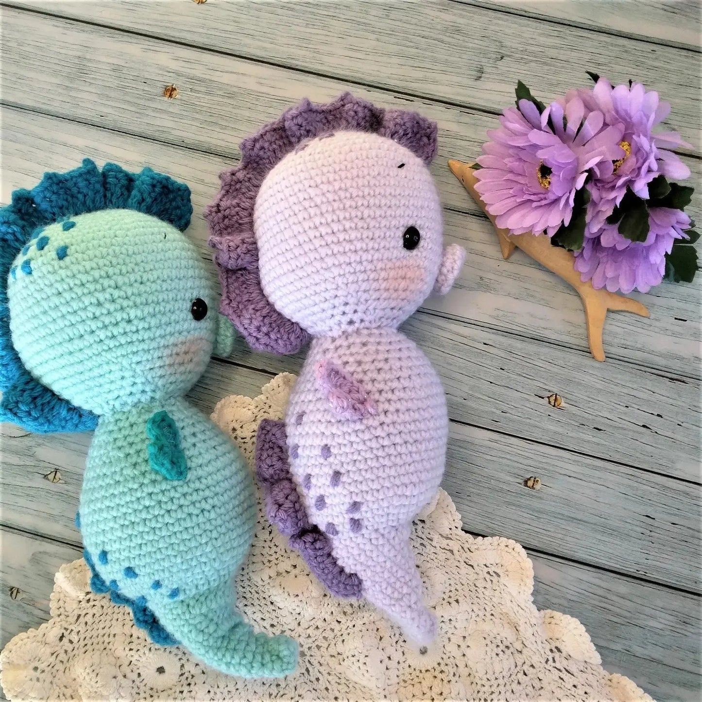 Handmade Crochet Little Cute Sea Horse Toy - Joy Gift London