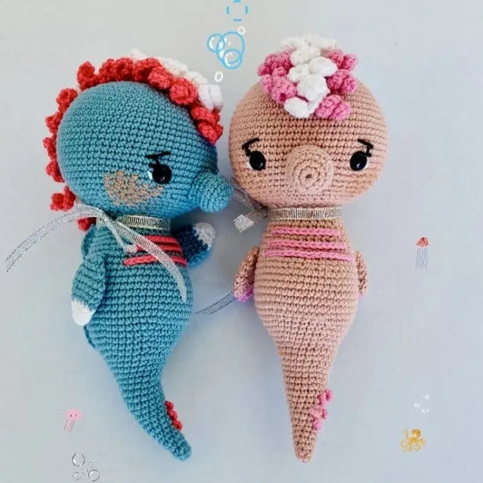 Crochet Cute Bubble Seahorse Friends 2pc TrendyToy