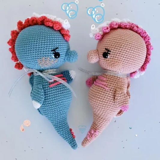 Crochet Cute Bubble Seahorse Friends 2pc TrendyToy