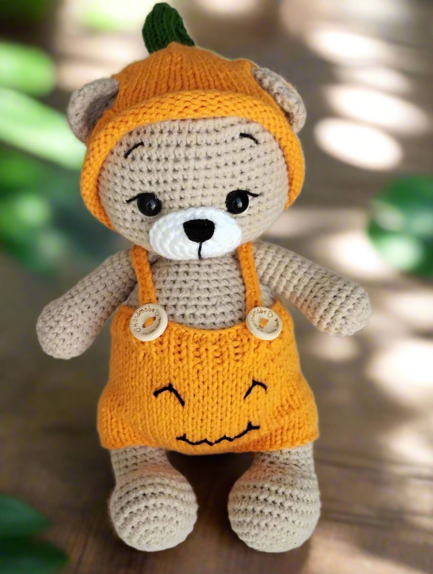 Joy Bear – Customisable Crochet Teddy Bear with Changeable Outfit - Joy Gift London