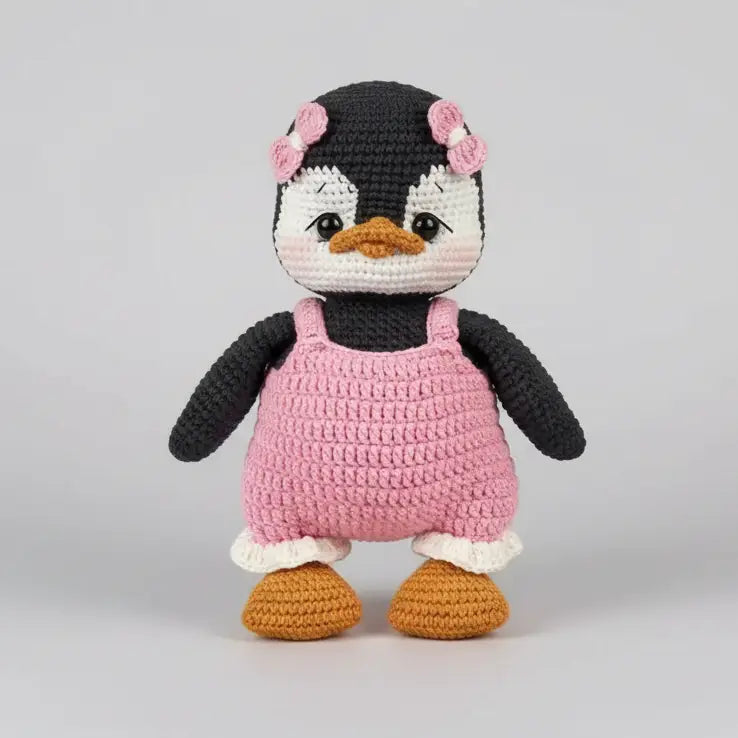 Joy Penguin – Handmade Crochet Penguin, Customisable Crochet Animal Toy with Changeable Outfit, toy by Joy Gift London