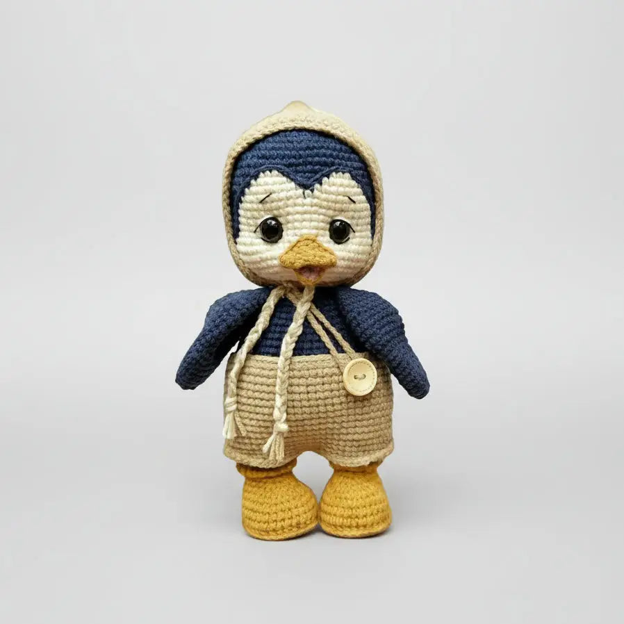 Joy Penguin – Handmade Crochet Penguin, Customisable Crochet Animal Toy with Changeable Outfit, toy by Joy Gift London