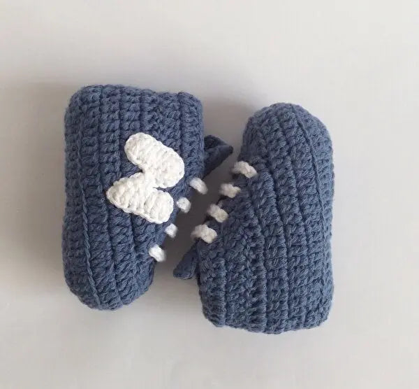 Crochet Baby Sporty Shoes Blue - Joy Gift London