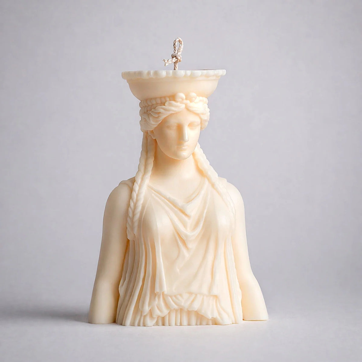 Large Handmade Sculptural Caryatid Bust Candle Joy Gift London