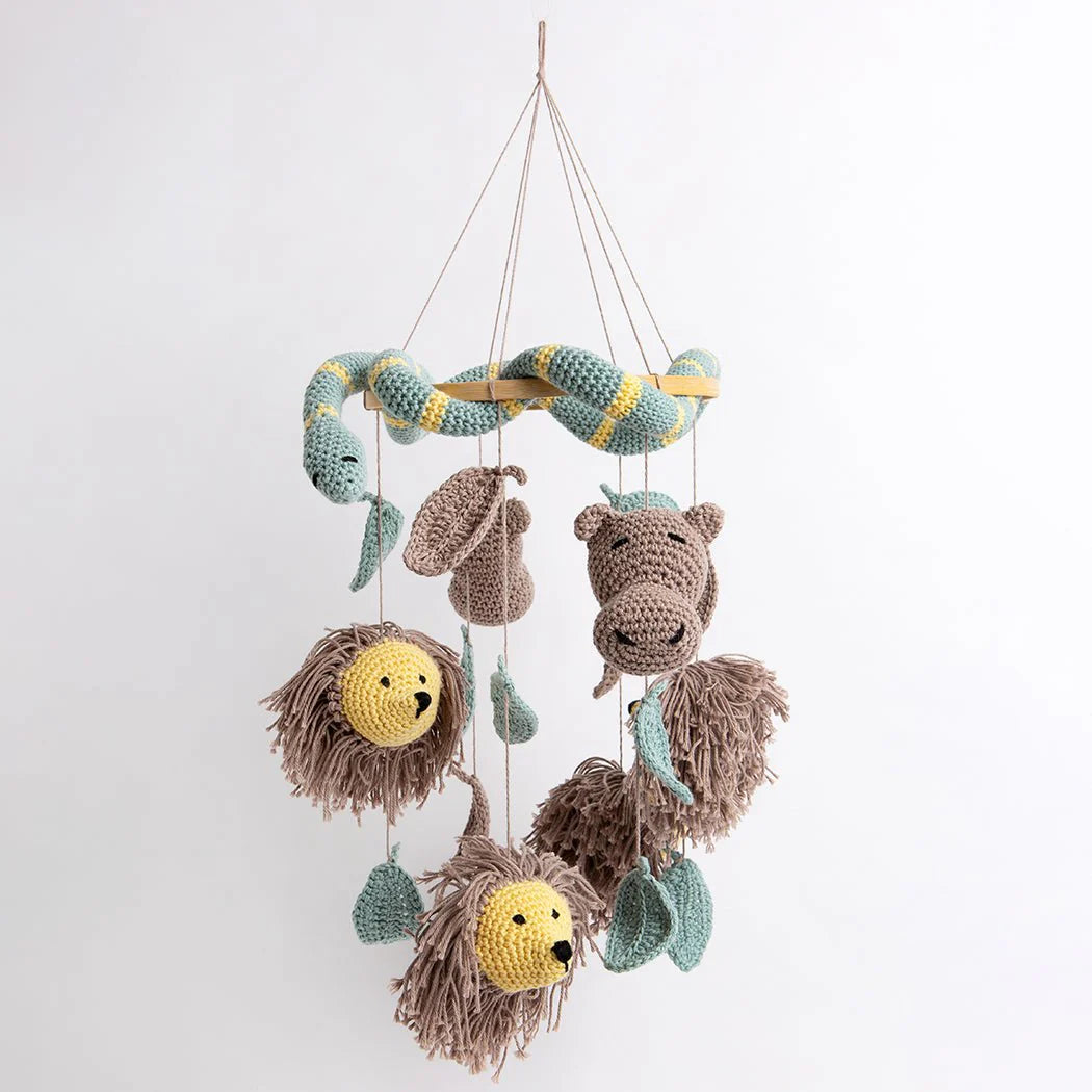 Crochet  Lion & Snake Baby Mobile